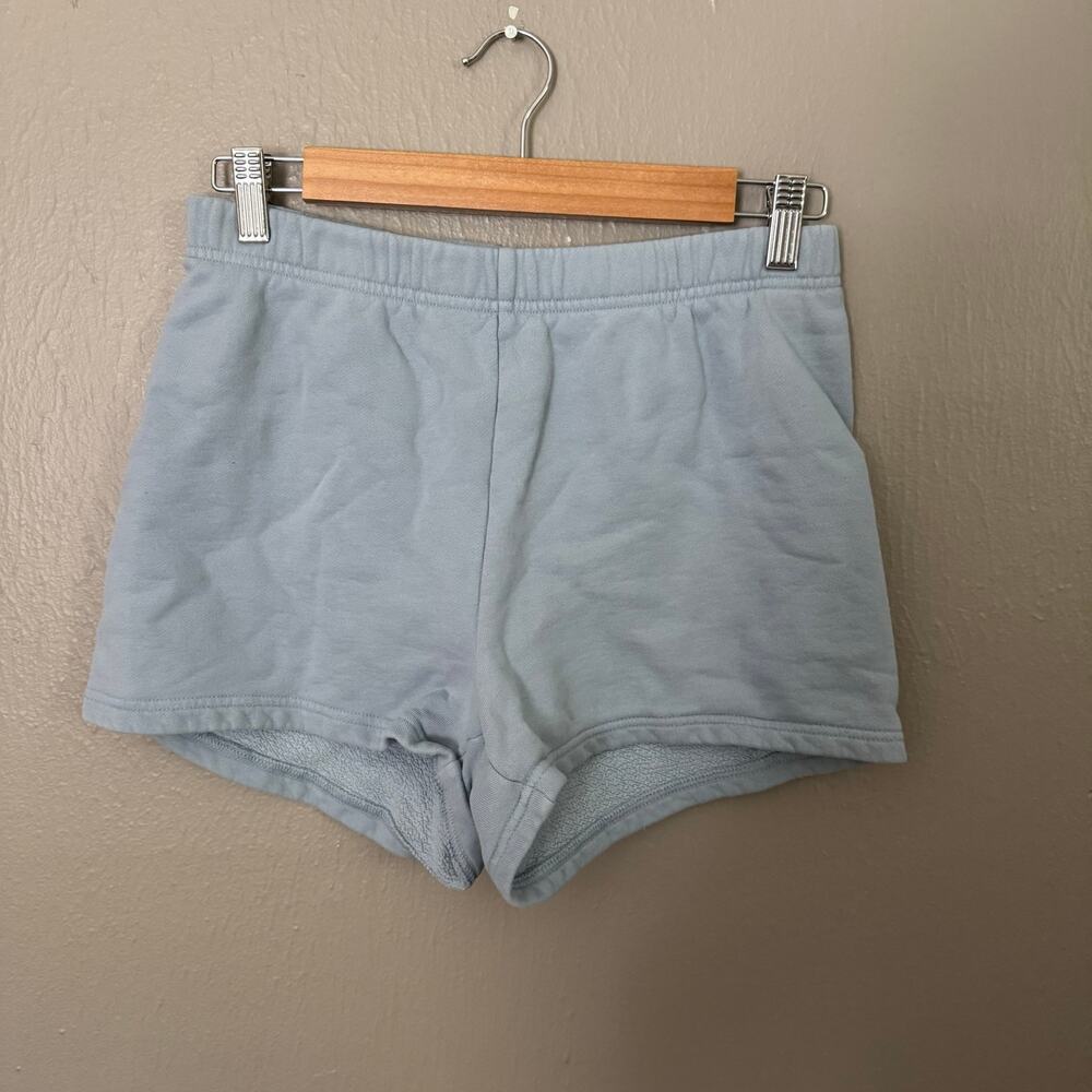 ARITZIA TNA Fleece Light Blue Shorts Cozy Size Small casual athlesiure